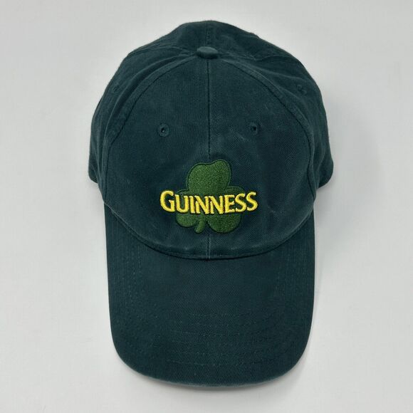 Guiness Fitted Cap Hat Embroidered Clover Est 1759 Buckle Clasp Green - Picture 1 of 8